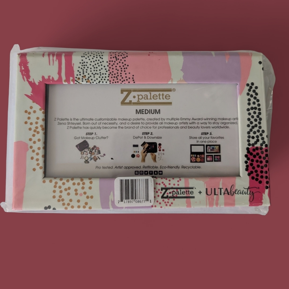 Ulta Beauty Z Palette with Pink‎ and Purple Design